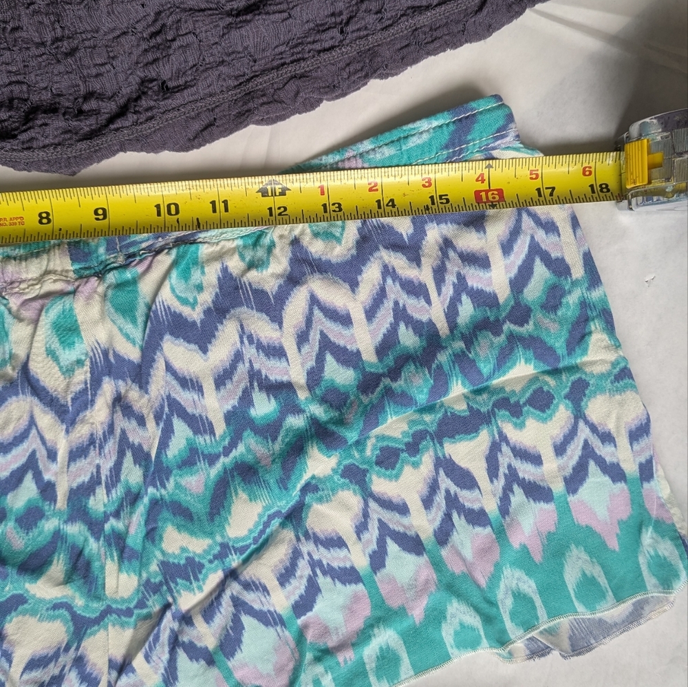 Boho Drawstring Colorful Patterned Shorts Large - Picture 11 of 11